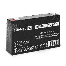 Аккумуляторная батарея ExeGate DT 609 (6V 9Ah, клеммы F1)