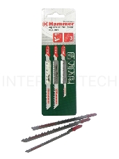 Пилка для лобзика (набор) Hammer Flex 204-901 JG WD-PL set No1 (3pcs)  дерево\пластик 3 вида, 3шт. [30580]