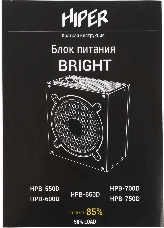 Блок питания Hiper ATX 650W HPB-650D 80+ bronze (24+4+4pin) APFC 120mm fan 6xSATA