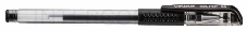 Ручка гелевая Deli E6600black 0.5мм резиновая манжета прозрачный черные чернила