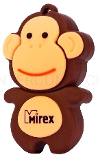 Флеш накопитель 8GB Mirex Monkey, USB 2.0, Коричневый