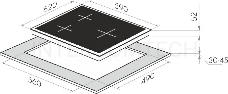 Варочная панель электрическая Н/п эл MAUNFELD EVCE.593.T-BK