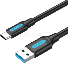 Переходник Vention USB 3.0 A Male to C Male Cable 1M Black PVC Type
