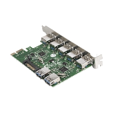 Контроллер ExeGate EXE-317 PCI-E 2.0, 5*USB3.0 ext + 2*USB3.0 int, разъем доп.питания (OEM)