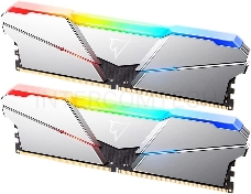 Модуль памяти DDR 5 DIMM 32Gb (16Gbx2), 4800Mhz, Netac NTSRD5P48DP-32S, RGB, CL40, Silver