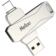 Флеш диск USB Drive Netac U782C dual USB3.0+TypeC 64GB, retail version