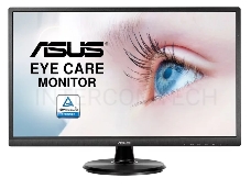 Монитор 23.8 Asus VA249HE VA LED, 1920x1080, 5ms, 250cd/m2, 178°/178°, 3000:1 (100Mln:1), D-Sub, HDMI, Tilt, Blue Light Filter & Flicker free, VESA, Black
