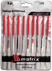 Набор надфилей MATRIX 15832  алмазных 140х50х3 10шт