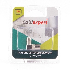 Переходник  Cablexpert APL-FTVF-02, F (мама) / TV (мама), 90 градусов, блистер