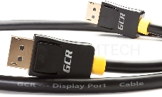 Кабель Greenconnect  10.0m DisplayPort/DisplayPort v1.2/v1.2 черный, позолоченные контакты, OD7.3mm, 28/28 AWG, 20M / 20M, GCR-DP2DP-10.0m, двойной экран