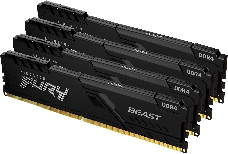 Память оперативная Kingston 64GB 3200MHz DDR4 CL16 DIMM (Kit of 4) 1Gx8 FURY Beast Black