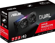 Видеокарта ASUS DUAL-RX6700XT-12G RX 6700XT <16Gb, 192bit, GDDR6, GPU/Mem: 2581/16000 MHz, HDMI+ 3xDP>