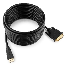 Кабель HDMI-DVI Gembird, 7.5м, 19M/19M, single link, черный, позол.разъемы,экран CC-HDMI-DVI-7.5MC