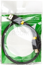 Кабель Greenconnect  10.0m DisplayPort/DisplayPort v1.2/v1.2 черный, позолоченные контакты, OD7.3mm, 28/28 AWG, 20M / 20M, GCR-DP2DP-10.0m, двойной экран