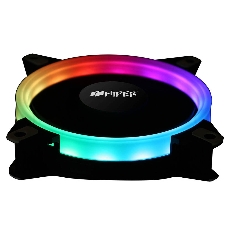 Вентилятор для корпуса Single ring, RGB fan HIPER HCF1251-03, 120*120*25mm (38.5CFM, 1200RPM, 3+4PIN)