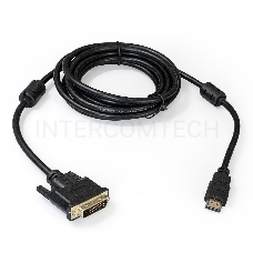 Кабель Exegate EX284907RUS  HDMI-DVI ExeGate EX-CC-HDMIM-DVIM-3.0 (19M/25M, dual link, 3м, 2 фильтра, позолоченные контакты)