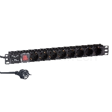 Блок розеток горизонтальный ExeGate ServerPro PDU-19H803 Al-8S-EU2-SW, 19