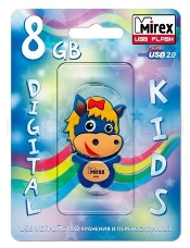 Флэш Диск 8GB Mirex Horse, USB 2.0, Синий