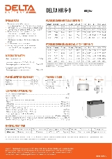 Батарея Delta HR 6-9 (634W) (6V, 9Ah)