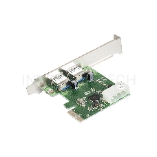 Контроллер ExeGate EXE-319 PCI-E 2.0, 2*USB3.0 ext, разъем доп.питания (OEM)