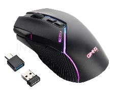 Мышь GMNG XM001 черный оптическая (16000dpi) беспроводная USB/USB-C (7but)