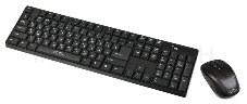 Клавиатура + мышь Oklick 210M клав:черный мышь:черный USB беспроводная