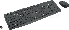 Клавиатура + мышь Logitech MK235 клав:черный мышь:черный USB беспроводная