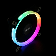 Вентилятор для корпуса Single ring, RGB fan HIPER HCF1251-03, 120*120*25mm (38.5CFM, 1200RPM, 3+4PIN)