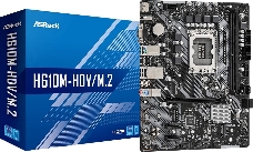 Материнская плата Asrock H610M-HDV/M.2 Soc-1700 Intel H610 2xDDR4 mATX AC`97 8ch(7.1) GbLAN+VGA+HDMI+DP