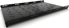 Hyperline TSH3L-850-RAL9004 Полка стационарная, глубина 850 мм, с боковым креплением, нагрузка до 20 кг, для шкафов серии TTB, TTR, TTC2, 485х850мм (ШхГ), цвет черный (RAL 9004)