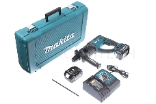 Перфоратор Makita DHR202RFE Перфоратор ак,SDS+,{18В,2х 3 Ач Li-ion,3реж,1.9Дж,0-4000у\м,3.5кг,чем,подсветка,совмест с 4 Ач Li-ion}