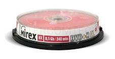 Диск DVD+R Mirex 8.5 Gb, 8x, Cake Box (10), Dual Layer (10/300)