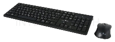 Клавиатура + мышь Oklick 250M клав:черный мышь:черный USB беспроводная slim