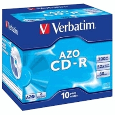 Диск CD-R Verbatim 700Mb 52x Jewel case (10шт) (43327)