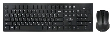 Клавиатура + мышь Oklick 250M клав:черный мышь:черный USB беспроводная slim