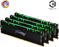 Память оперативная Kingston 32GB 3600MHz DDR4 CL16 DIMM (Kit of 4) FURY Renegade RGB