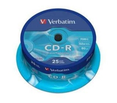 Диск CD-R Verbatim 700Mb 52x Cake Box (25шт) (43432)