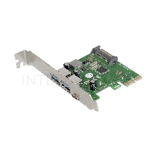 Контроллер ExeGate EXE-323 PCI-E 2.0, 2*USB3.0 ext + 1*Type-C, разъем доп.питания (OEM)