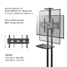 Мобильная стойка ONKRON TS1551 BLACK