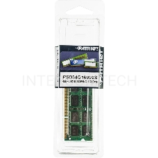 Память Patriot SL 4Gb DDR3 1600MHz  SO-DIMM PSD34G16002S RTL 1*4GB PC3-12800 CL11  204-pin 1.5В
