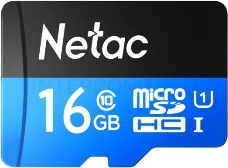 Флеш карта microSDHC 16GB Netac P500 <NT02P500STN-016G-R>  (с SD адаптером) 80MB/s
