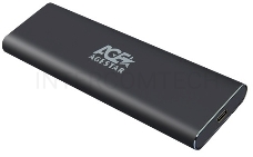 USB 3.1 Type-C  Внешний корпус M.2 NVME (M-key)  AgeStar 31UBNV1C (GRAY), алюминий, черный