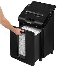 Шредер Fellowes AutoMax 100M (секр.P-4)/фрагменты/100лист./23лтр./скрепки/скобы/пл.карты