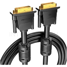 Кабель Vention DVI-I Dual link 24+5M/VGA 15M с ферритовым фильтром - 1.5м.