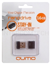 Флэш Диск QUMO 16GB NANO QM16GUD-NANO-B Black