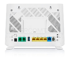 Роутер Wi-Fi  VDSL2/ADSL2+ Zyxel DX3301-T0, 2xWAN (GE RJ-45 и RJ-11), Annex A, profile 35b, 802.11a/b/g/n/ac/ax (600+1200 Мбит/с), EasyMesh, 4xLAN GE, 2xFXS, 1xUSB2.0