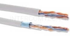 Кабель связи витая пара U/UTP, кат.5E, 4 пары 24AWG solid, 305м, ПВХ, серый