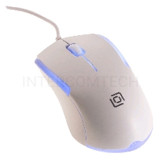 Мышь Oklick 245M белый оптическая (1000dpi) USB (3but)