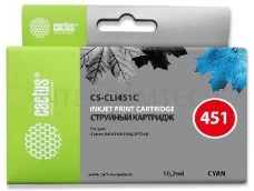 Картридж струйный Cactus CS-CLI451C голубой для Canon MG 6340/5440/IP7240 (9,8ml)