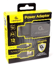 Адаптер питания Cablexpert MP3A-PC-36 USB 2 порта, 2.4A, черный + кабель 1м lightning